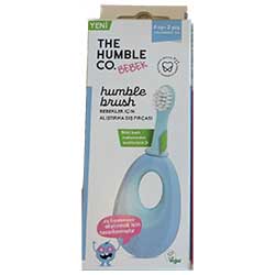 Humble Brush Plant Base Baby Toothbrush (6 Months- 2 Years, Blue)