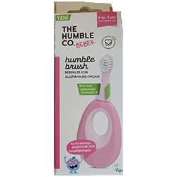 Humble Brush Plant Base Baby Toothbrush (6 Months- 2 Years, Pink)