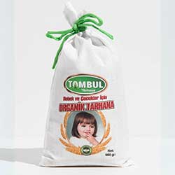 Tombul Organik Tarhana  7 Ay+ Bebek ve Çocuklar için  500g  Bez Kese 